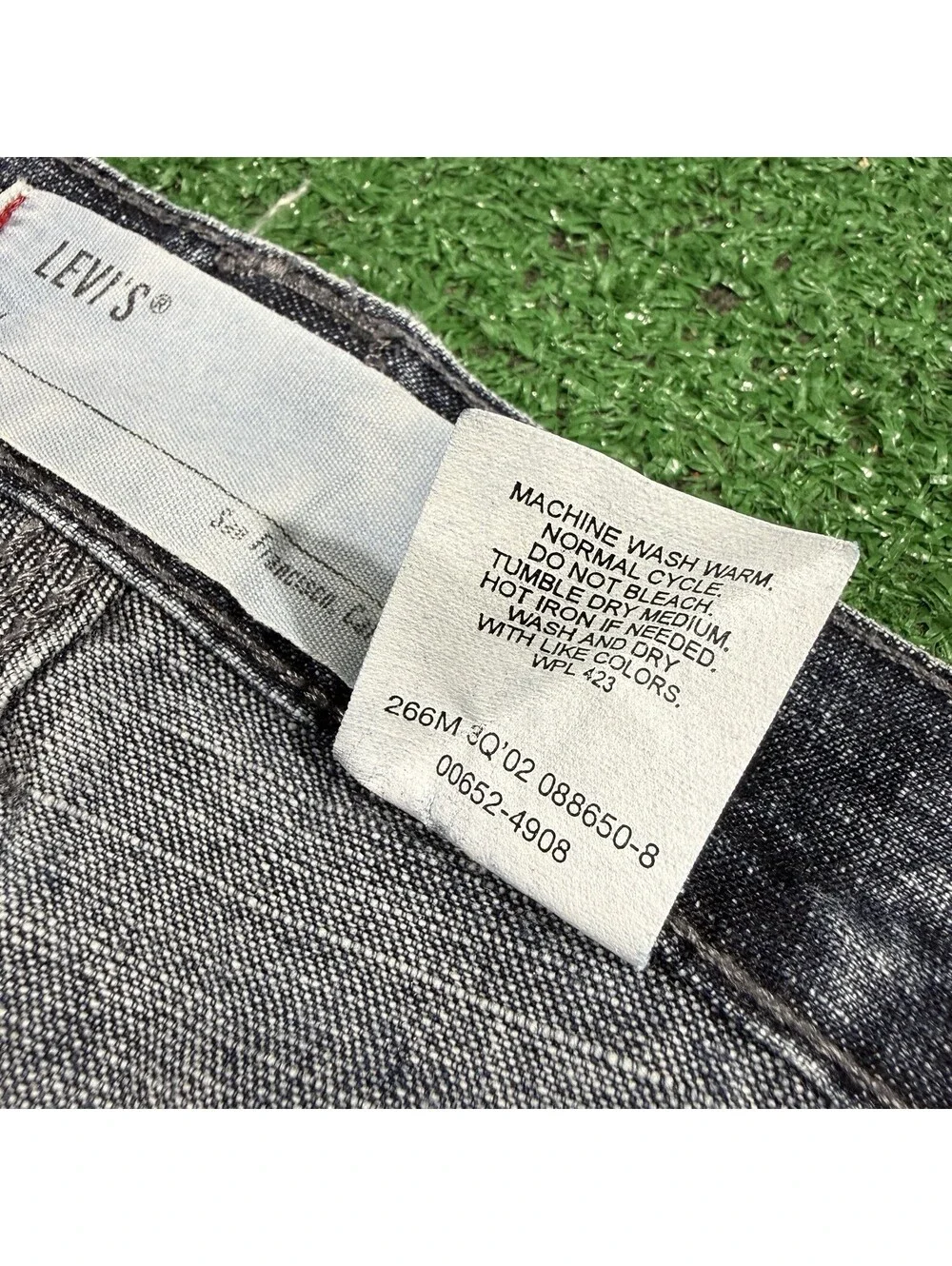 Levi’s Baggy Jeans Mens W38 L30 Black Grey Wash Y2K Skater Wide Leg Vintage